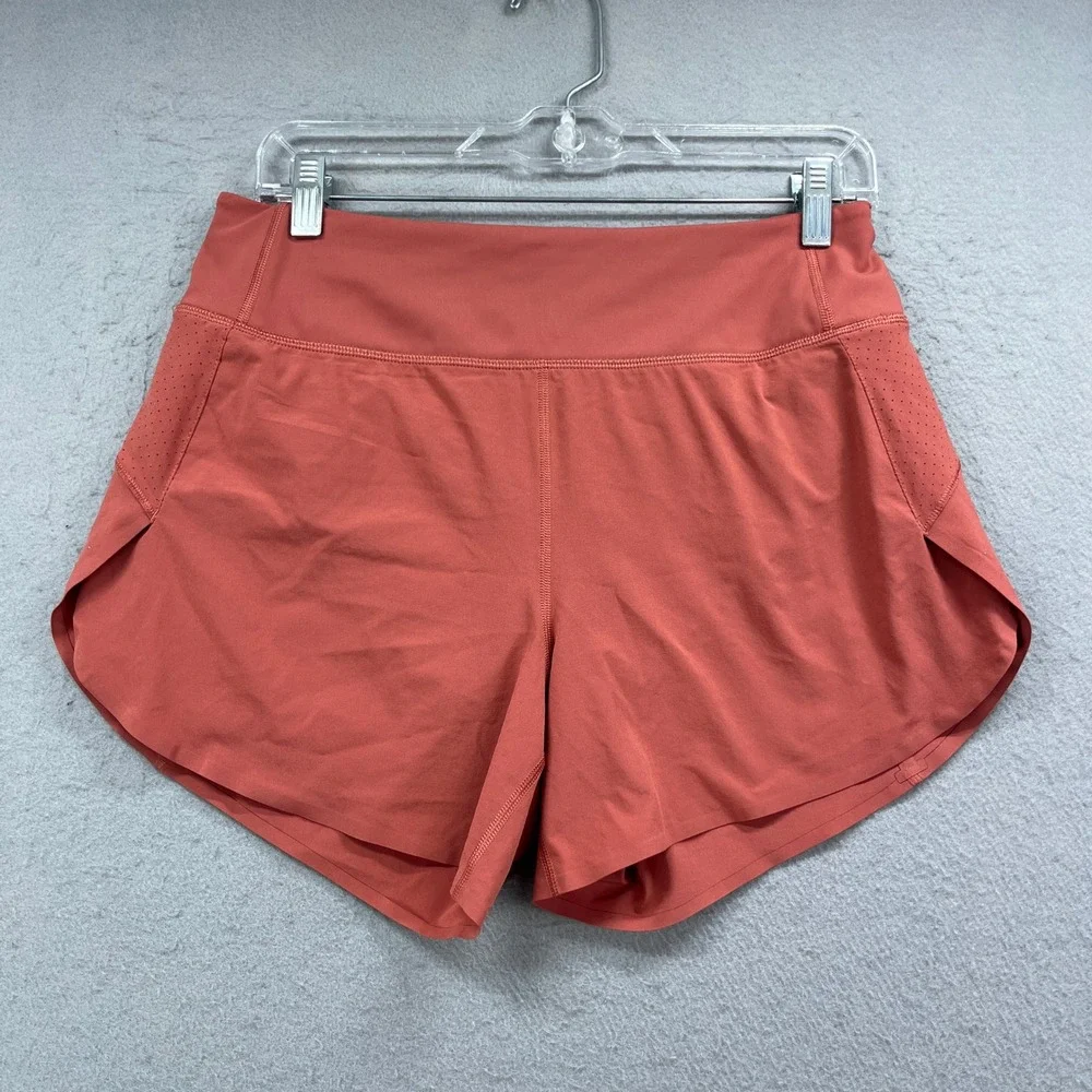 Athleta Shorts Womens SP Rust Orange Run With It 4.5 Stretch Athletic Running